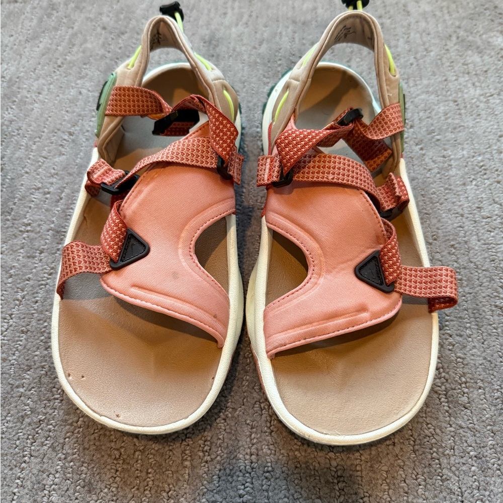 Nike Onetona Coral Beige & Matter Root Pink Sandals with Adjustable Straps - Picture 6 of 10